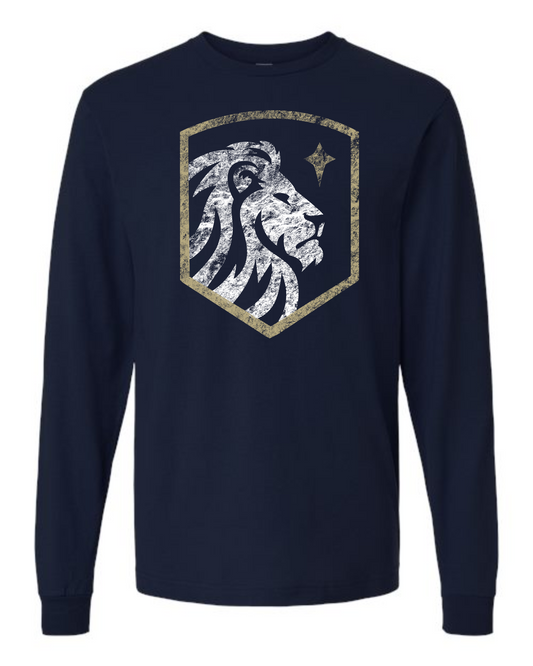 ADULT and YOUTH SIZES - Long Sleeve T-Shirt - Distressed Crest