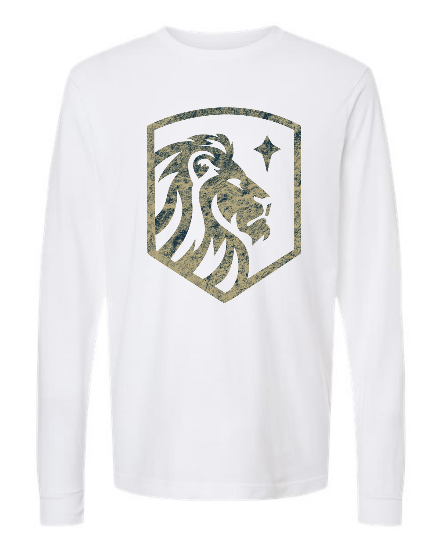 ADULT and YOUTH SIZES - Long Sleeve T-Shirt - Distressed Crest
