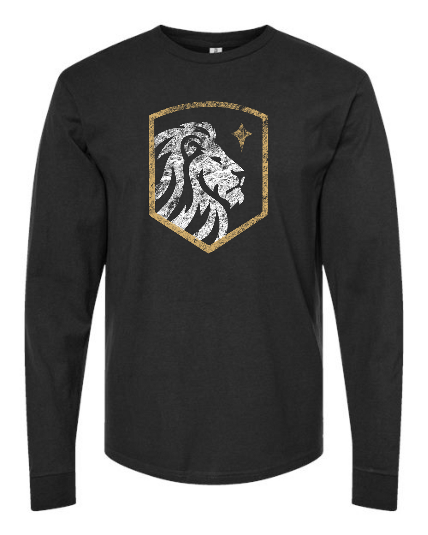 Distress Crest Long Sleeve T