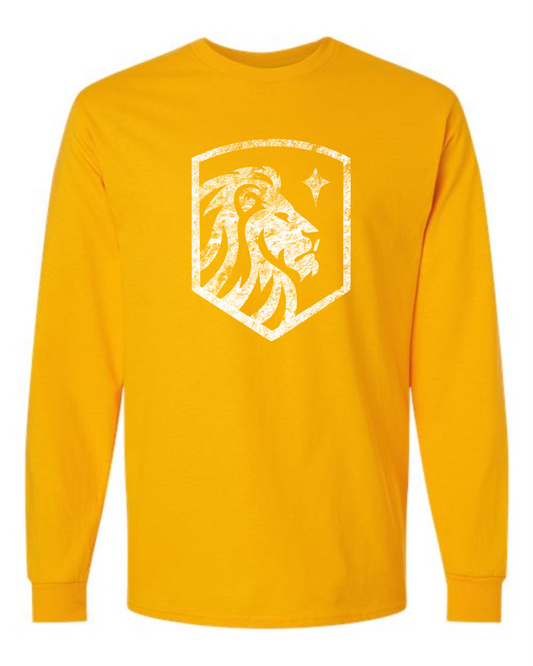 Distress Crest Long Sleeve T