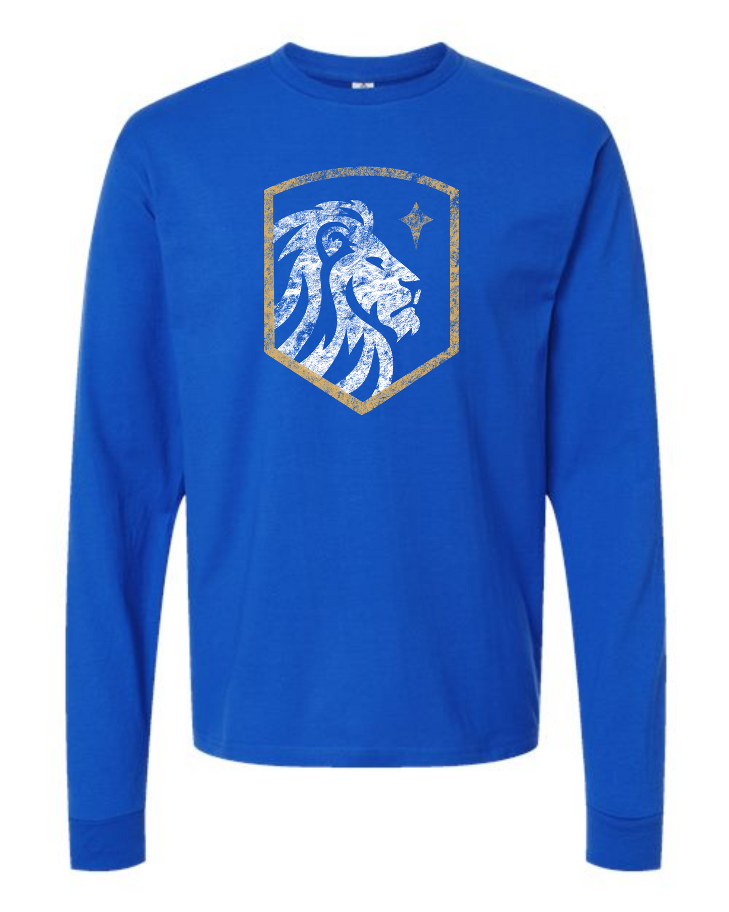 Distress Crest Long Sleeve T