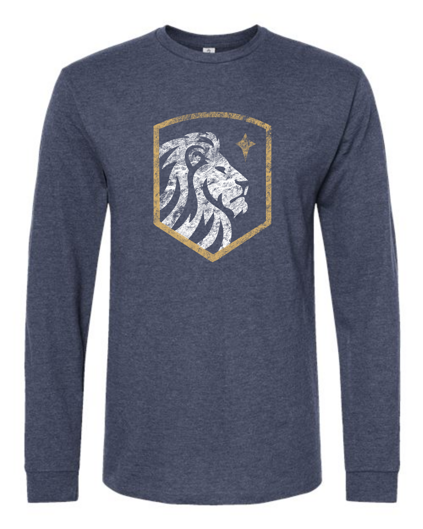 Distress Crest Long Sleeve T