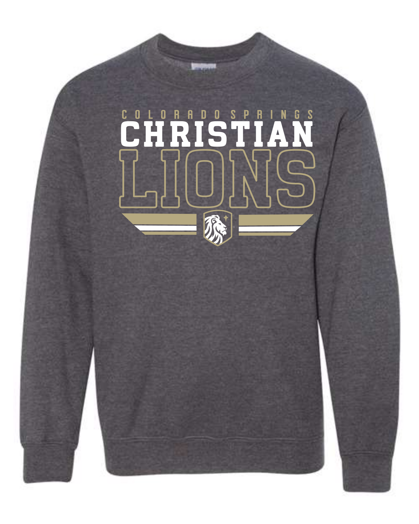 ADULT and YOUTH sized - Crewneck sweatshirt - Christian Lions print