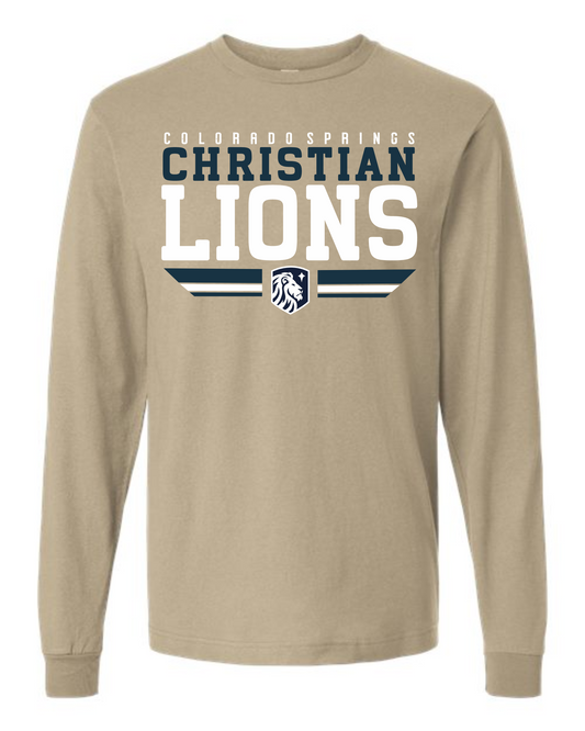 ADULT and YOUTH SIZES - Long Sleeve T-Shirt - Christian Lions