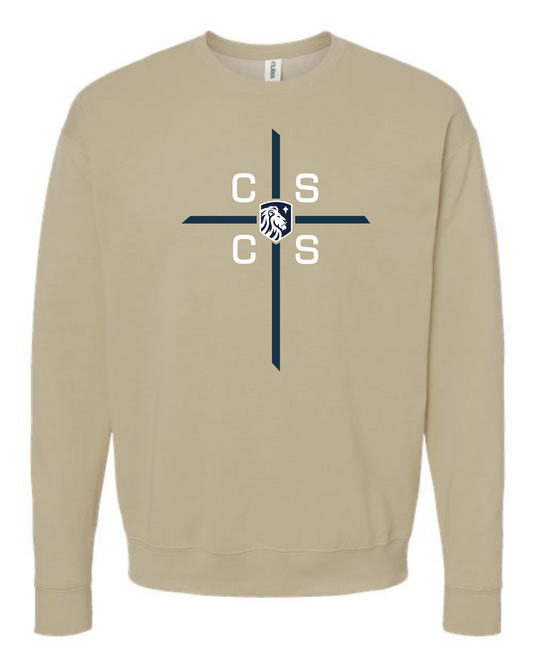ADULT SIZES - Crewneck Sweatshirt - Cross Print