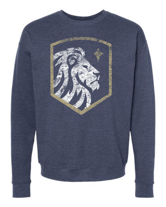 ADULT SIZES - Crewneck - Distressed Crest Print