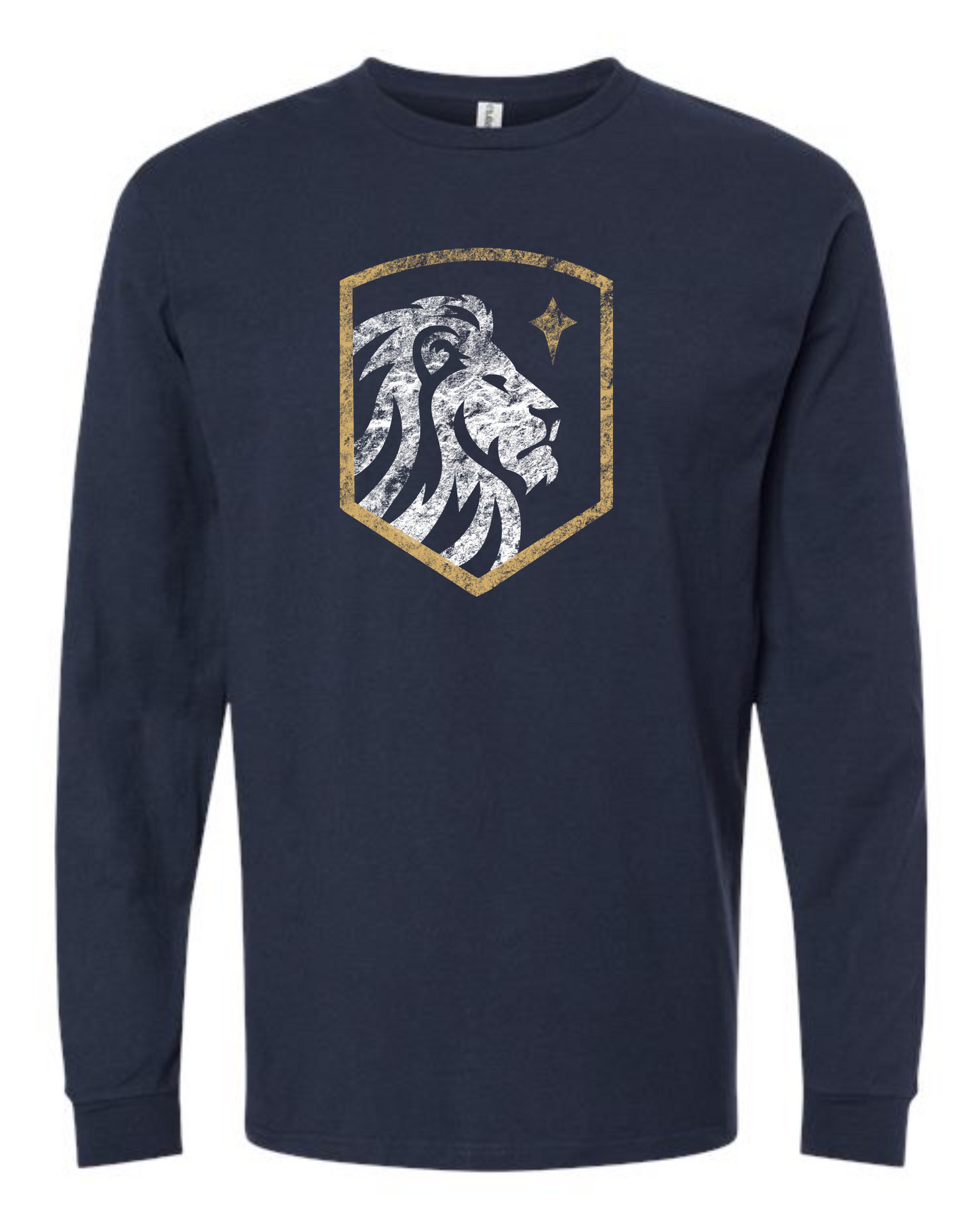 Distress Crest Long Sleeve T