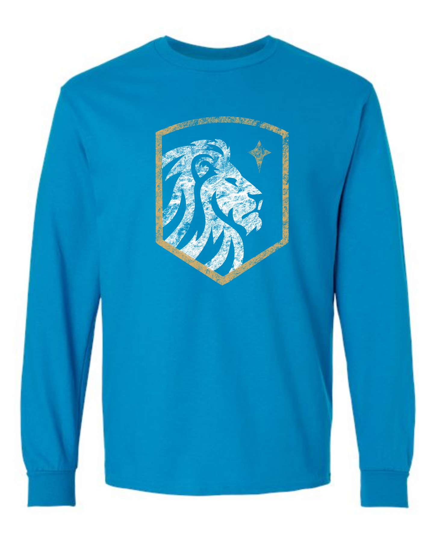 Distress Crest Long Sleeve T