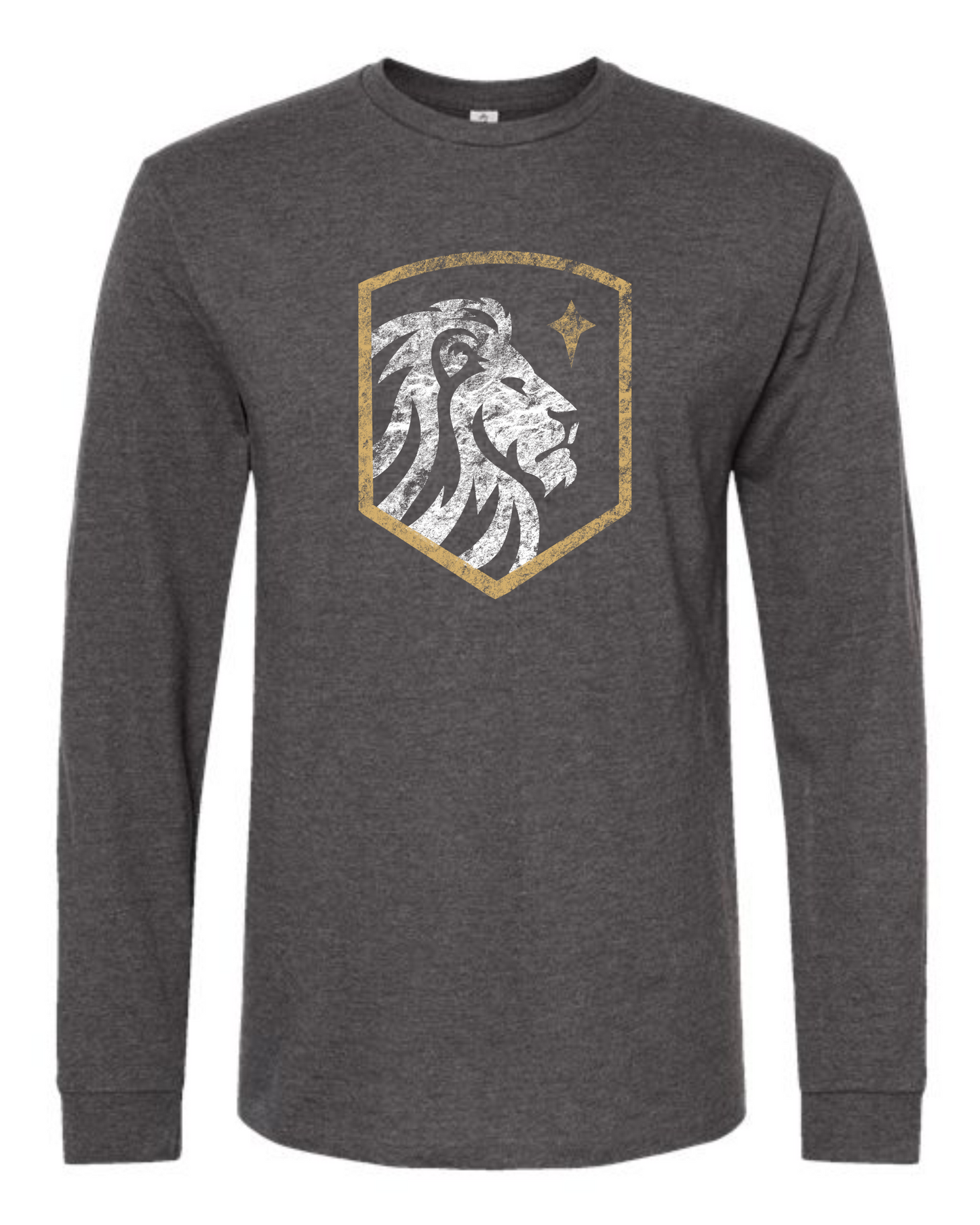 Distress Crest Long Sleeve T