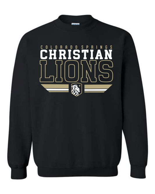 ADULT and YOUTH sized - Crewneck sweatshirt - Christian Lions print