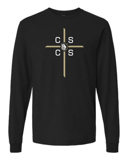 ADULT and YOUTH SIZES - Long Sleeve T - Cross