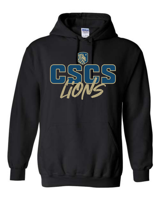 ADULT and YOUTH Sizes - Black CSCS Lions Hoodie