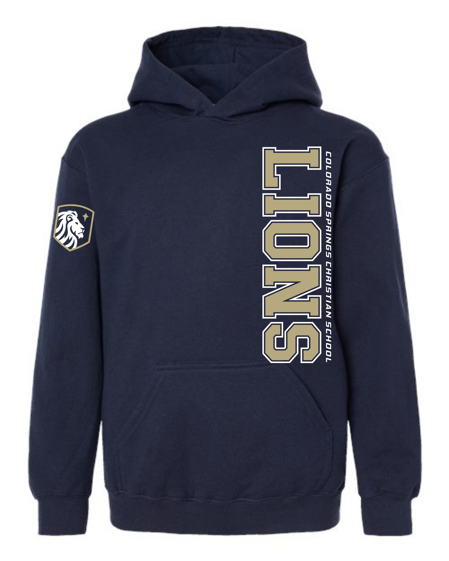 ADULT and YOUTH Sizes - Hoodies - Vertical Print