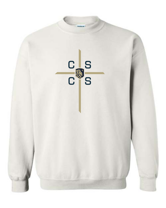 YOUTH SIZES - Crewneck Sweatshirt - Cross Print