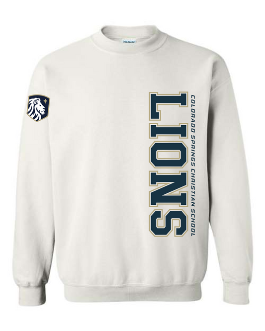 ADULT and YOUTH Sizes - Crewneck Sweatshirt - Vertical Print