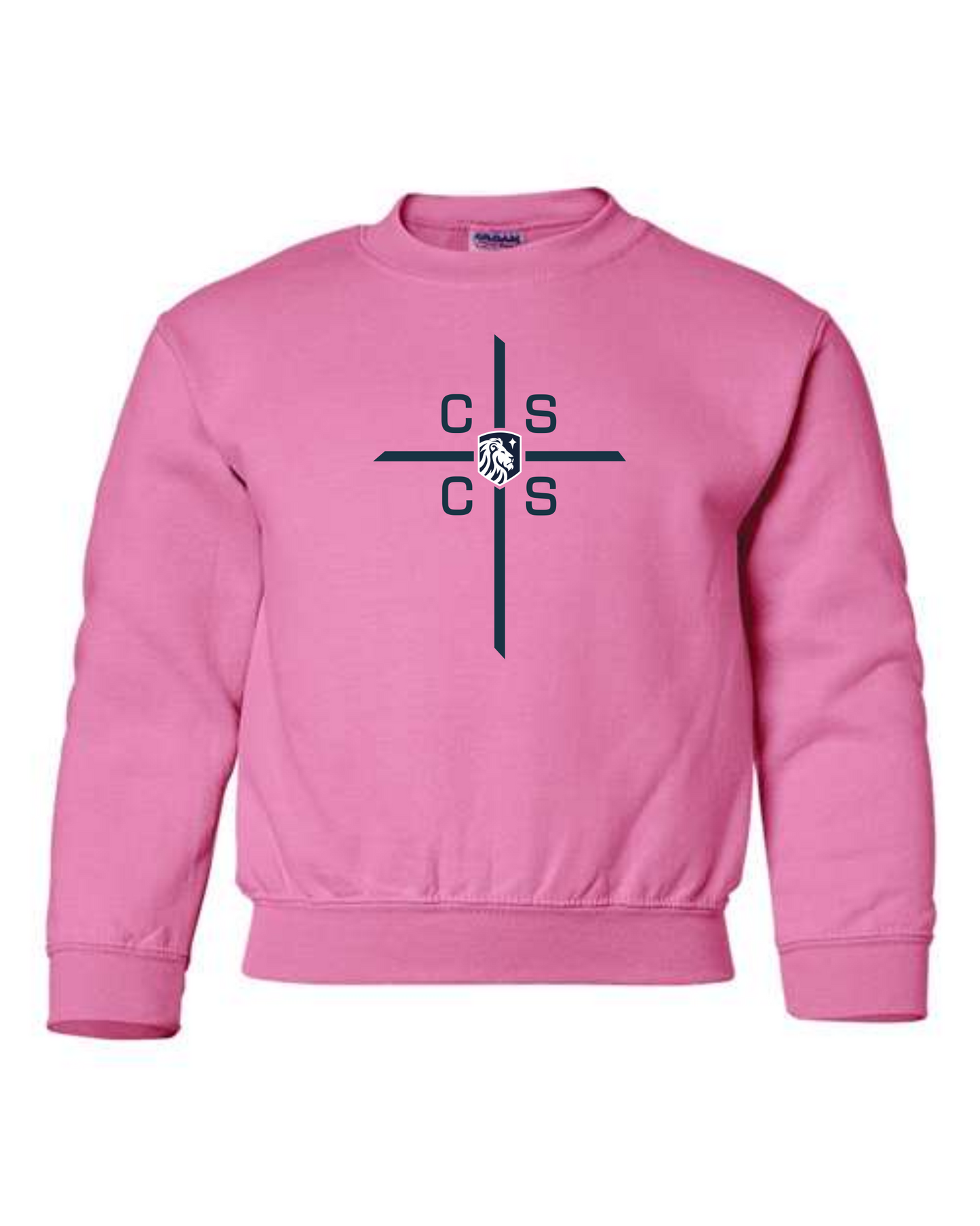 YOUTH SIZES - Crewneck Sweatshirt - Cross Print